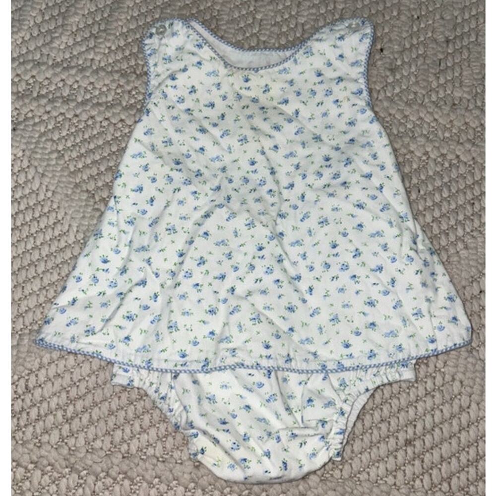 Anvy Kids Baby Girl Blue Floral Bubble Size 18 Months - Picture 5 of 5